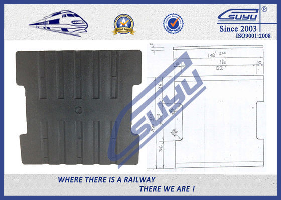 Customized Rubber Pad Plastic And Rubber Part HDPE For Railway Fastening