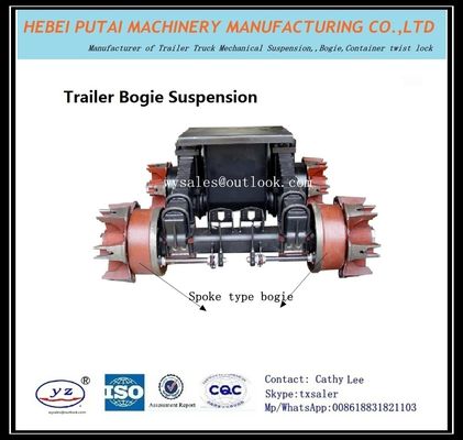 Semi Trailer Six Spoke Bogie Suspension  Single Point suspension
